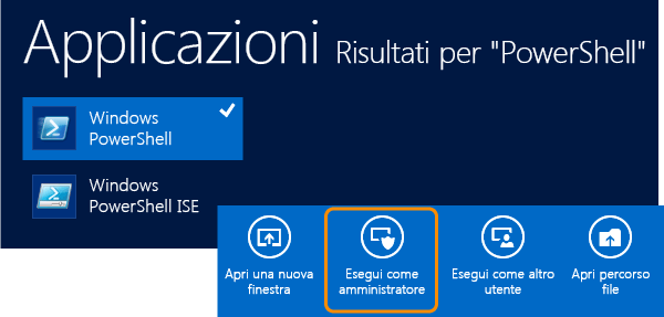 Aprire Windows PowerShell come amministratore