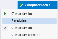 Selezionare l'elenco di destinazione del debug