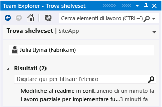 Trova shelveset