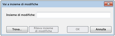 Finestra di dialogo Vai a insieme di modifiche