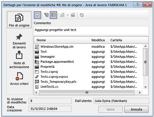 Details for Changeset dialog box