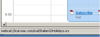 Collegamento a un calendario Internet