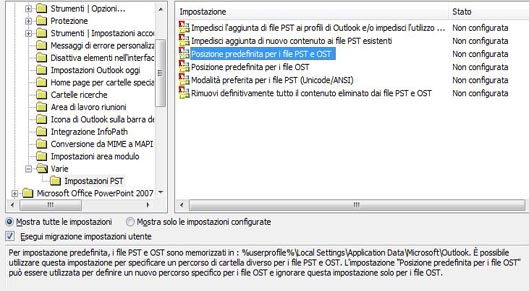 Testo descrittivo di una funzionalità di Strumento di personalizzazione di Office