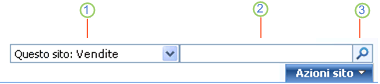 Interfaccia utente di ricerca a livello di sito