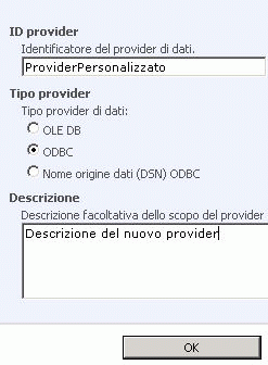 Excel Services - opzioni per l'aggiunta di provider di dati attendibili