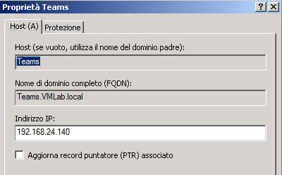 Immagine di un record DNS