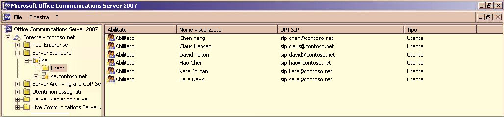 Strumento di amministrazione di Office Communications Server 2007