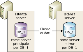 Partner in una sessione di mirroring del database