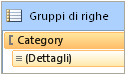 Gruppi di righe, impostazione predefinita con membri dinamici