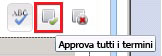 Pulsante della barra degli strumenti Approva tutti i termini