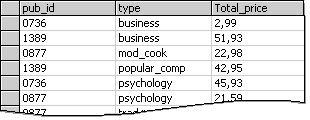 Schermata QueryGroupingRowsSampleOutput