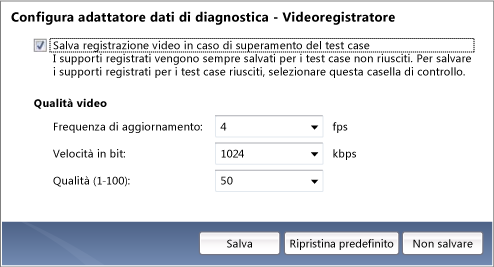 Configurazione video