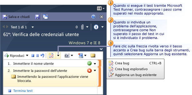 Aggiornamento di bug in Test Runner
