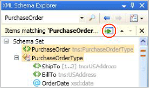 Risultato della ricerca in XML Schema Explorer