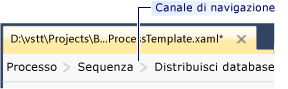 Canale di navigazione in Progettazione flussi di lavoro di Windows