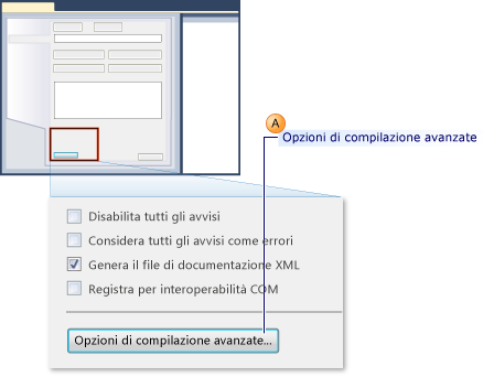 Opzioni di compilazione avanzate