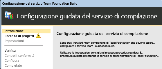 Configurazione guidata del servizio di compilazione