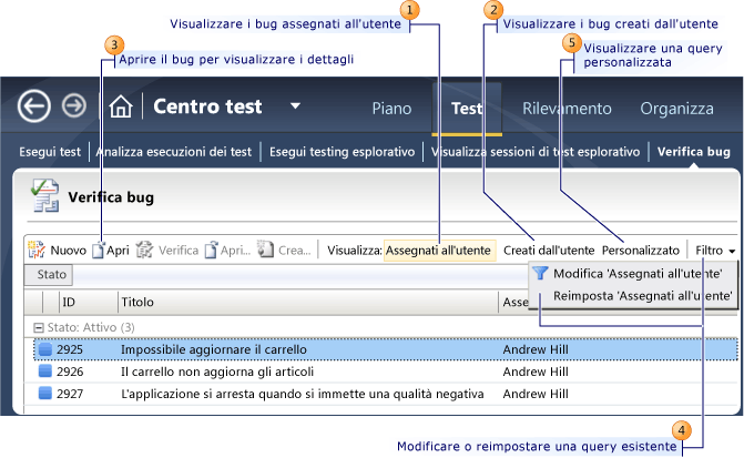 Tenere traccia dei bug