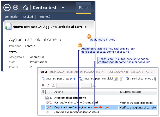 Creare un test case