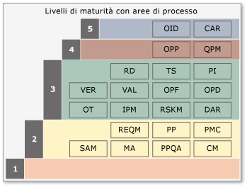 Rappresentazione scalare con aree del processo