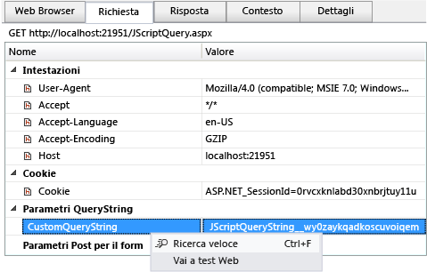 Isolamento di un parametro dinamico