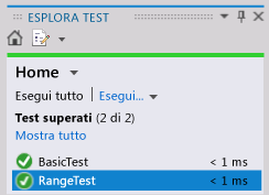 Esplora unit test - Test intervallo superato