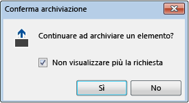 Conferma archiviazione