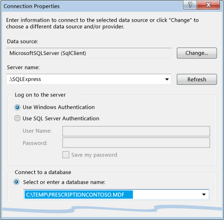 Connection properties