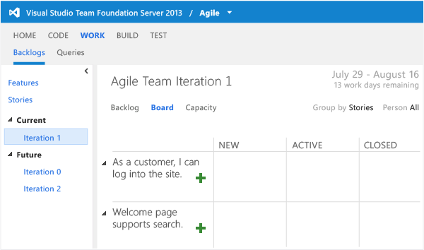 Agile task board with updated workflow