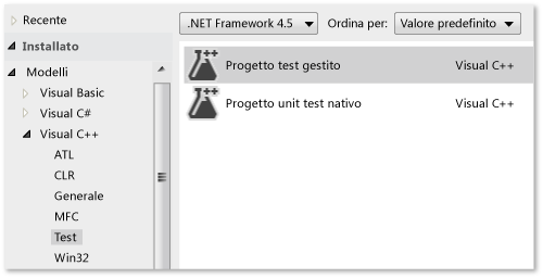 Creazione di un progetto unit test C++