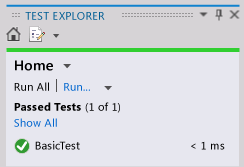 Esplora unit test - Test di base superato