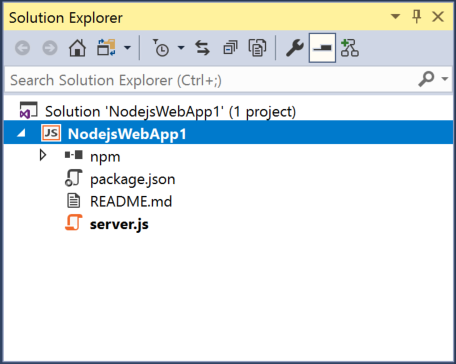 Solution Explorer in Visual Studio