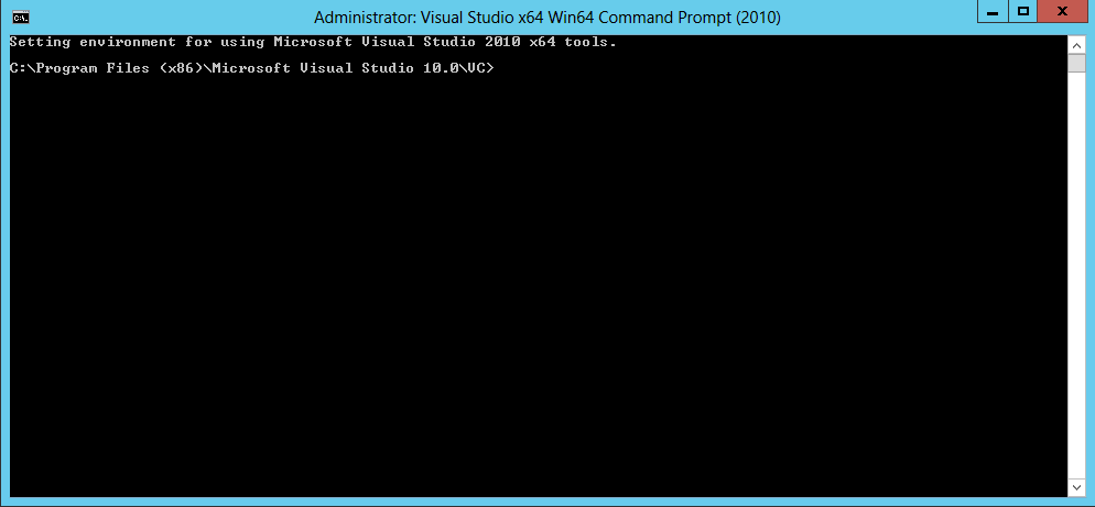 visual studio 2010 command prompt administrator