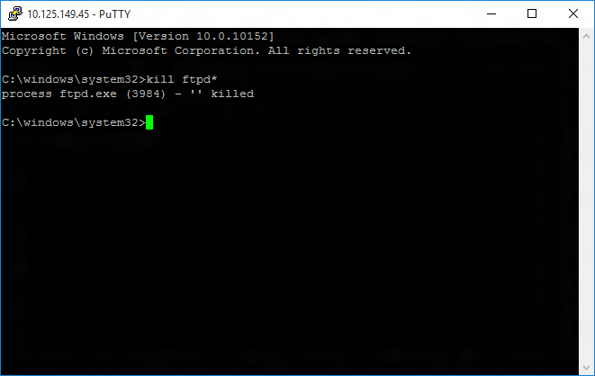 Arresto SSH FTP