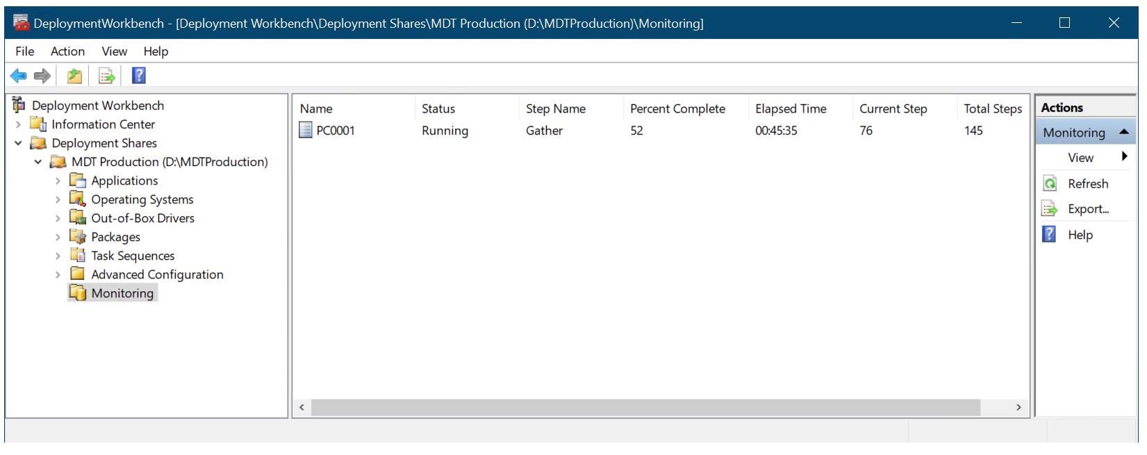 MDT monitoring.