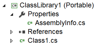 NET Framework definito dal profilo PCL