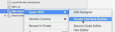 Opening a storyboard in Xcode Interface Builder