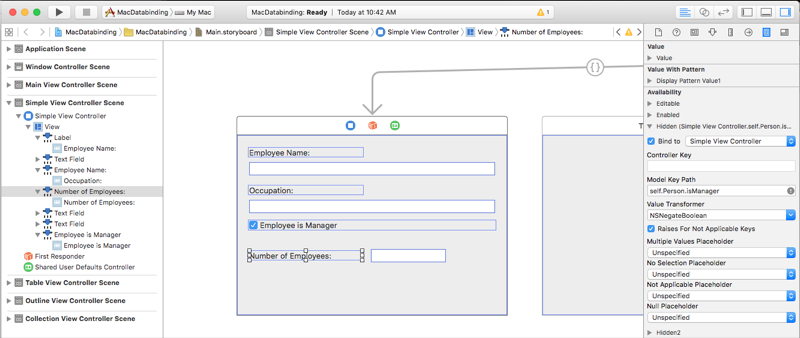 Se si immette il punto persona self-dot isManager per il percorso chiave per i non responsabili.