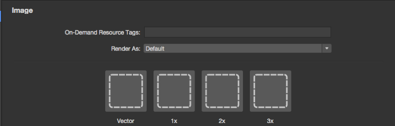 Interfaccia dell'editor del set di immagini