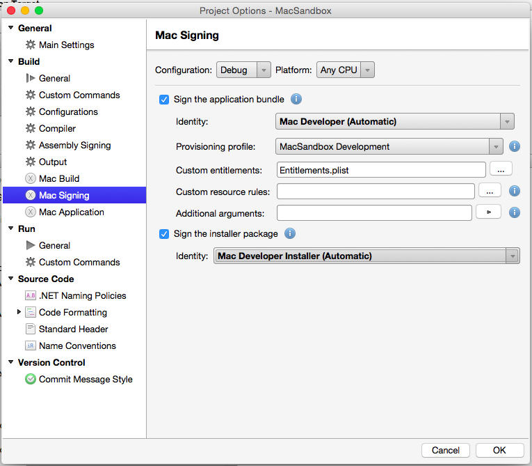 Impostazione del profilo di provisioning