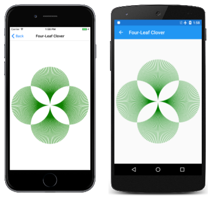 Screenshot triplo della pagina Four-Leaf Clover