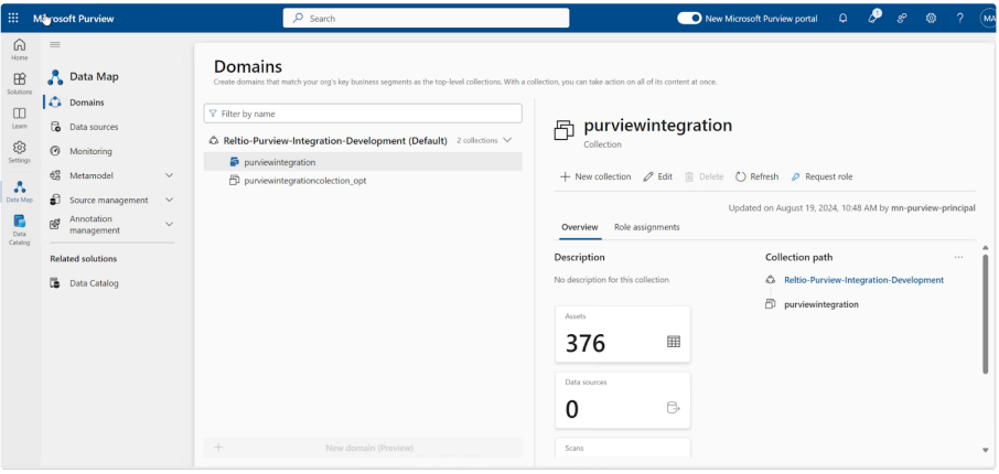 Screenshot di reltio-purview-collection.
