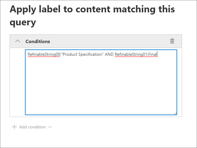 Specificare la query nella casella Editor di query con parole chiave.