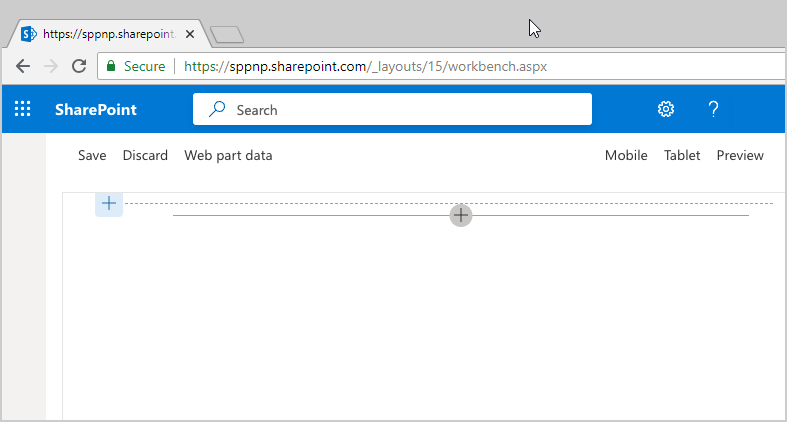 SharePoint Workbench running locally