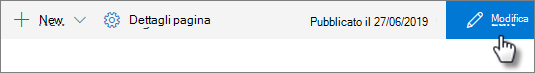 Immagine del pulsante Modifica nella parte superiore della pagina