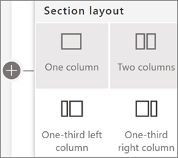 Immagine delle opzioni di layout della sezione