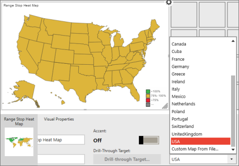 Screenshot della mappa specifica selezionata.