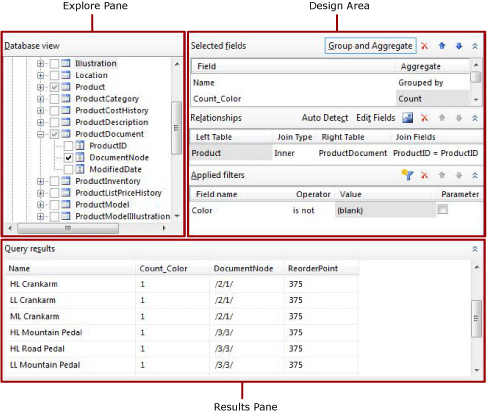 Progettazione query con interfaccia grafica