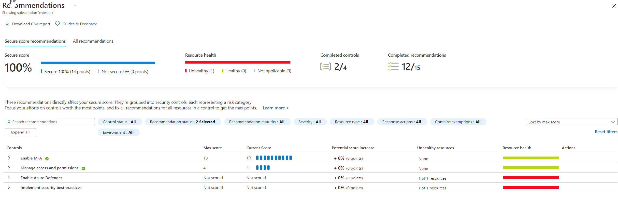 Screenshot che mostra i dettagli delle anomalie di sicurezza in Microsoft Defender per la sicurezza.