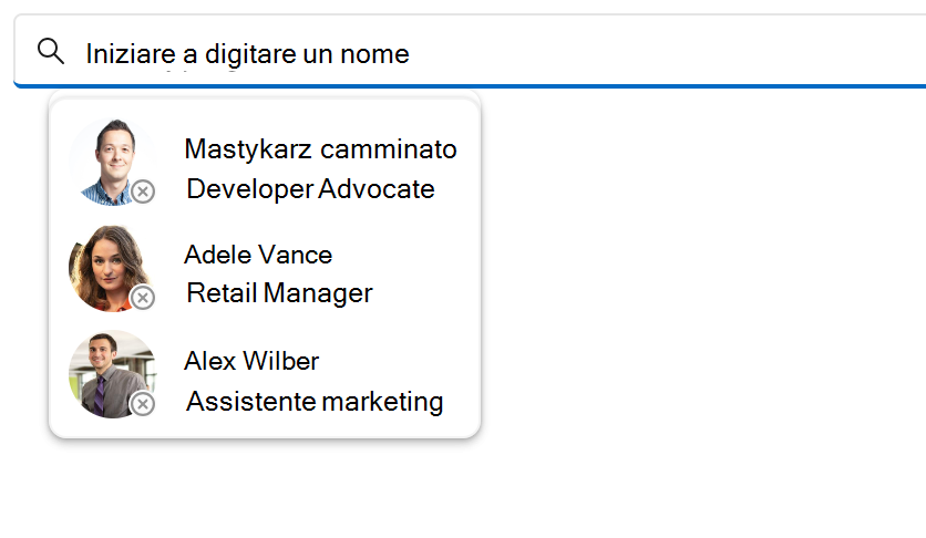 Screenshot dell'attributo show-max nel componente Selezione persone.